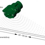 Any spray width between 10 and 55 cm can be set on the atomiser.